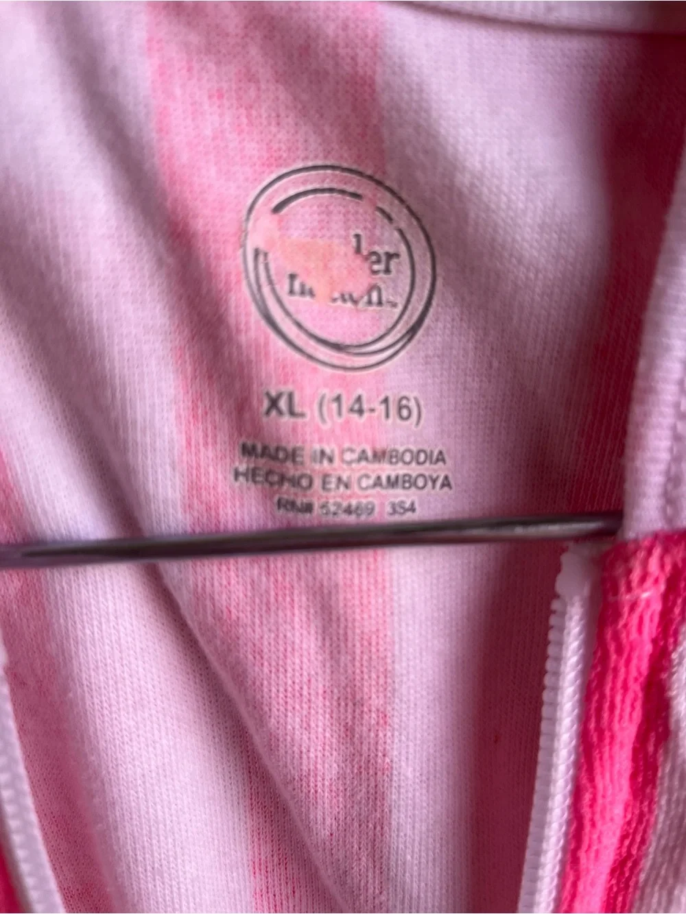 Girls wonder nation Pink and White Striped Hooded Kids Swim Coverup